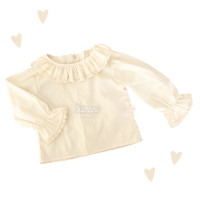 Camisa Layla manga longa bege renda Camisa Layla manga longa bege renda