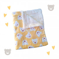 Cobertor duplo urso teddy amarelo