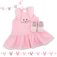 Vestido Liz coelhinha rosa