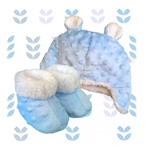 Kit ursinho fleece azul