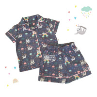 Pijama americano azul marinho bicho preguiça