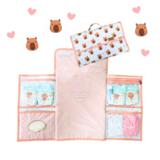 Trocador portátil capivara rose Trocador portátil capivara rose