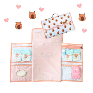 Trocador portátil capivara rose Trocador portátil capivara rose